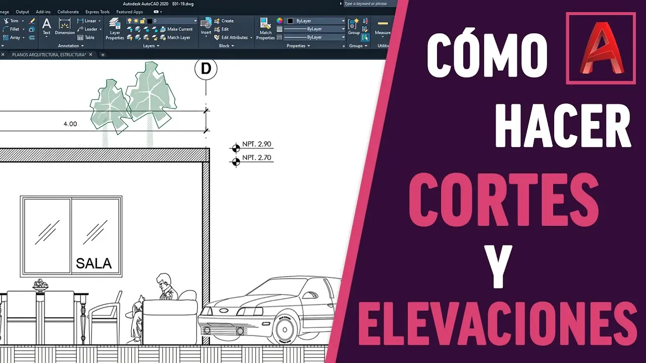 Como Acotar Un Corte En Autocad