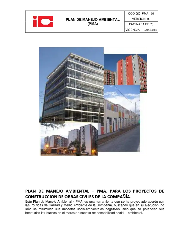 Plan de Manejo Ambiental para la Construcción de Viviendas - Qué es PMA en construcción plan de manejo ambiental construccion de viviendas - Qué es PMA en construcción
