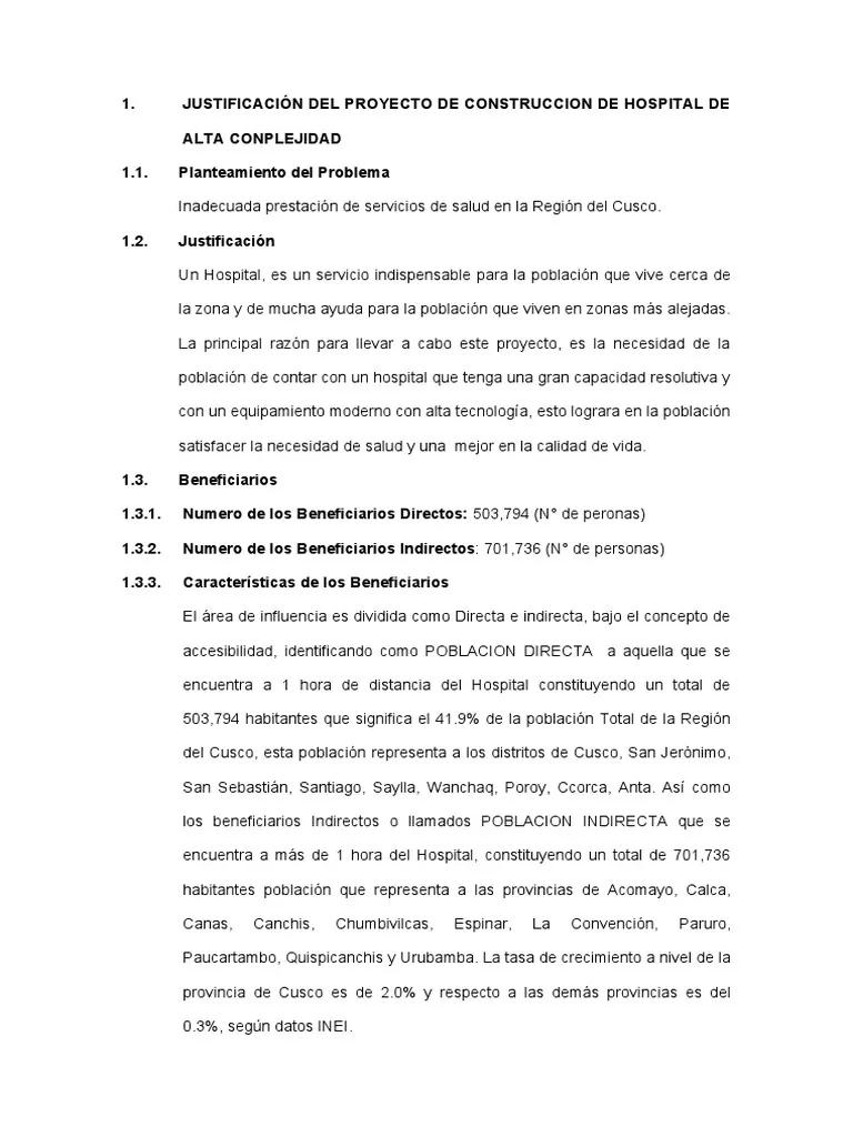 ejemplo de un proyecto de construccion de un hospital - Qué proyectos se pueden hacer en salud