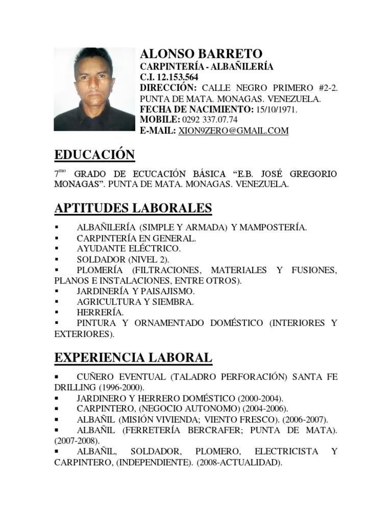 hoja de vida de un obrero de construccion - Qué puedo poner en el perfil laboral de mi hoja de vida