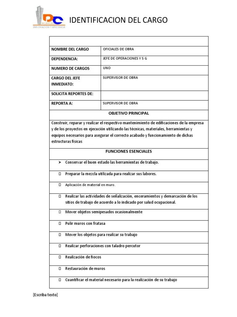 funciones de oficial de construccion - Qué tareas hace un oficial albañil